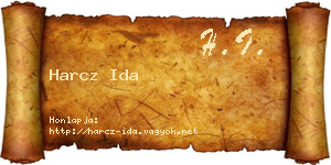Harcz Ida névjegykártya